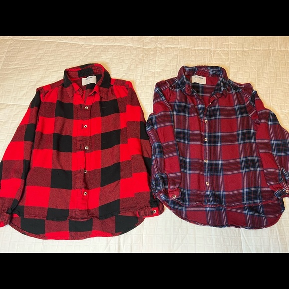 2 Old Navy Girls Thermal Button Up Shirts 8 - Picture 2 of 16